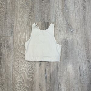 Girlfriend Collective White Athletic Crop Tank